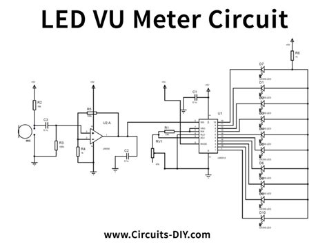 Simple Led Vu Meter Circuit Diagram Circuit Diagram