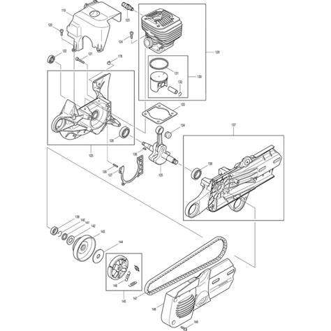 Cylinder Piston And Clutch Assembly For Makita DPC7301 Disc Cutter L