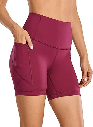 Crz Yoga Women S Naked Feeling Biker Shorts Inches High Waisted Gym