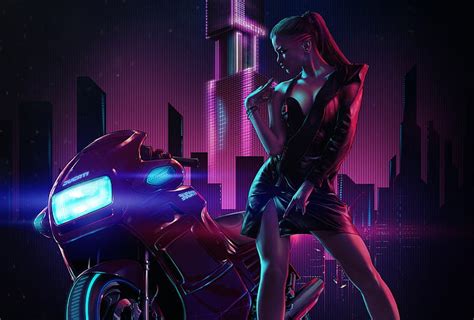 Online crop | HD wallpaper: neon, vehicle, artwork, women, Ducati ...