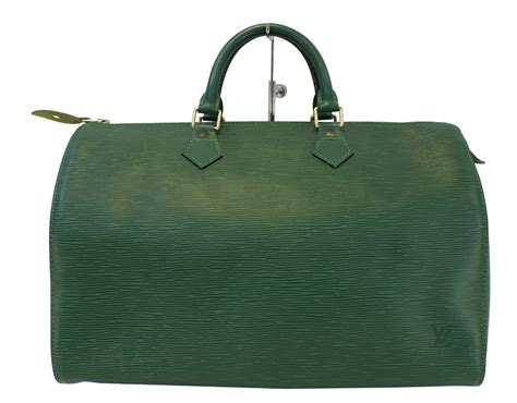 Louis Vuitton Epi Leather Green Speedy 35 Satchel Bag 30 Off