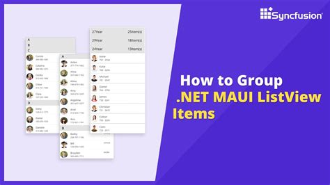 How To Group Net Maui Listview Items Youtube