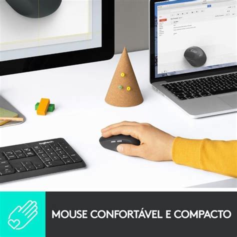 Mouse sem Fio Logitech M585 Conexão USB Unifying ou Bluetooth