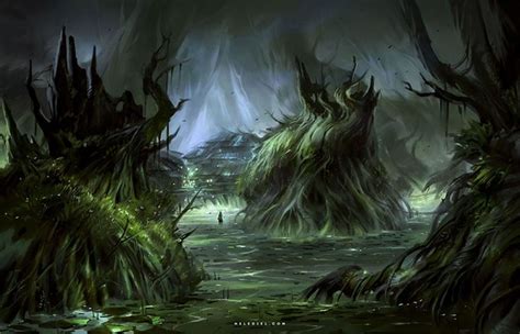 Dark Swamp Mystery Environment The Swamp In 2019 Fantasy Art