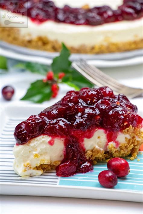 Yummy No Bake Cranberry Cheesecake Manila Spoon