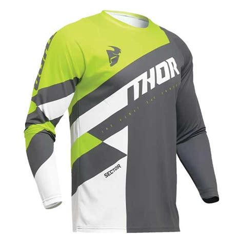 Maillot Motocross Enfant Thor Sector Checker Gris Acid