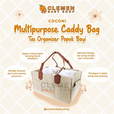 Jual Coconi Multipurpose Caddy Bag Diaper Organizer Bag Tas Organizer