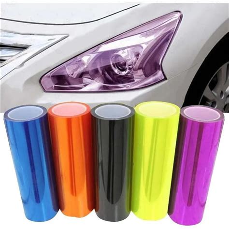 30x60cm Car Light Sticker Headlight Taillight Tint Vinyl Film Sheet Decoration 3 Color Car Lamp