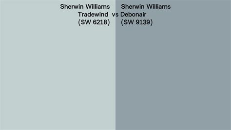 Sherwin Williams Tradewind Vs Debonair Side By Side Comparison