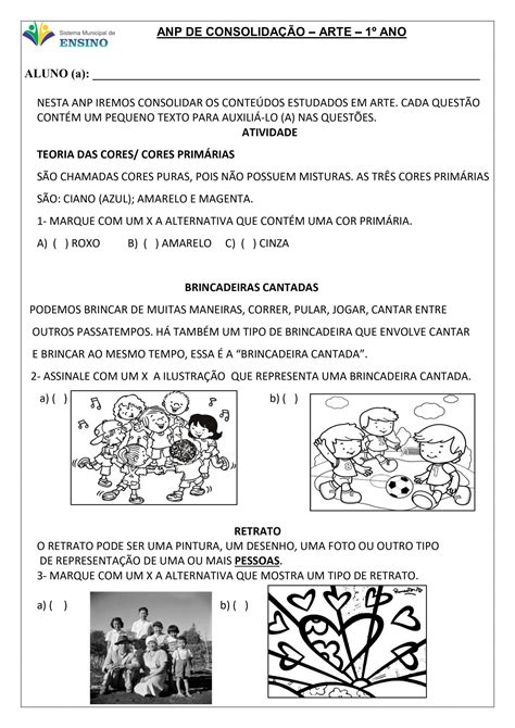 Atividades De Artes 2 Ano Fundamental Para Imprimir