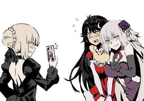 Jeanne Darc Alter Artoria Alter Jalter Gudao Fate Fate Fate Stay Night Anime Romance Art