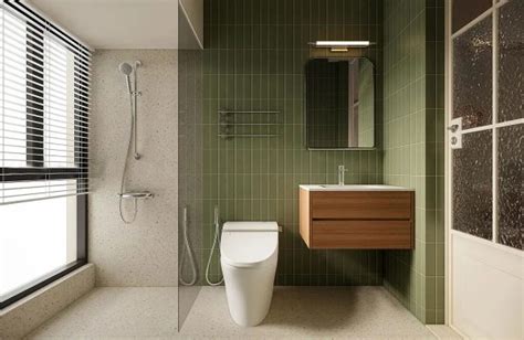 green subway tile bathroom | Interior Design Ideas