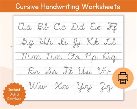 Cursive Alphabet Tracing Worksheet Printable Cursive Alphabet Tracing