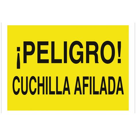 Señal advertencia solo texto Peligro cuchilla afilada comprar online