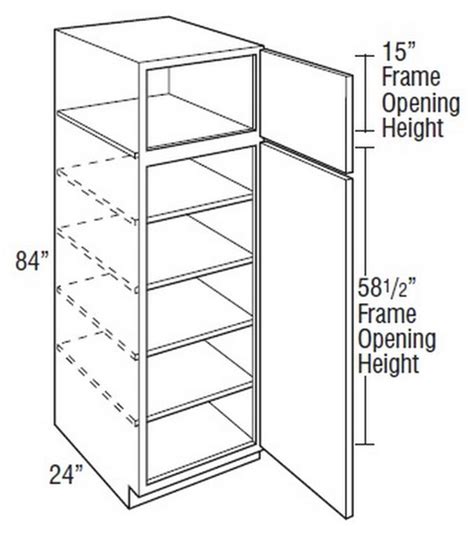 Mantra Cabinetry Omni Paint Utility Single Door Cabinets U188424r