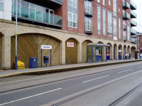 Picture Of Sheffield Supertram Tram Stop At West Street TheTrams Co Uk