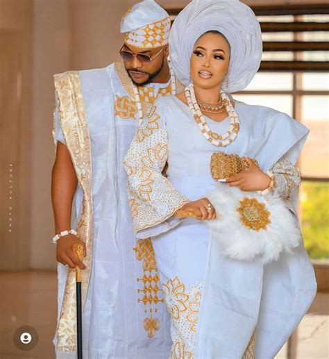 Aso Oke Traditional Complete Couple Outfit Nigeria Etsy UK