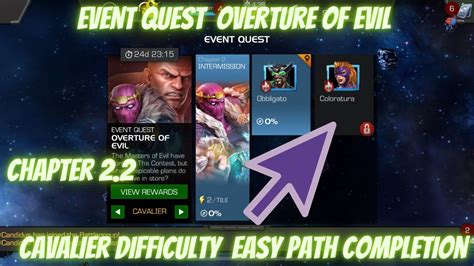 Mcoc Event Quest Overture Of Evil Cavalier Chapter Easy Path