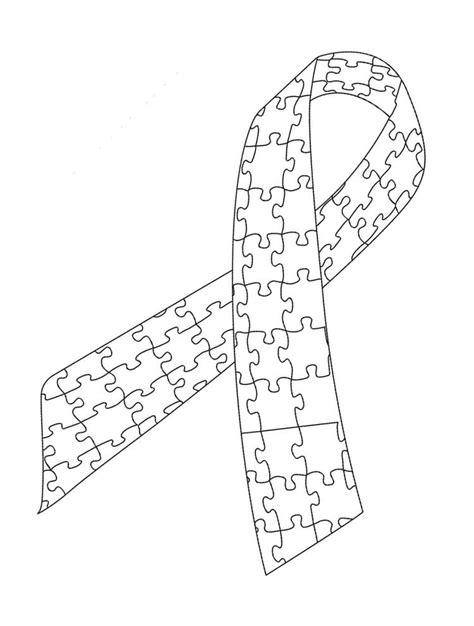 Autism Awareness Puzzle Pieces Coloring Page Free Printable Coloring