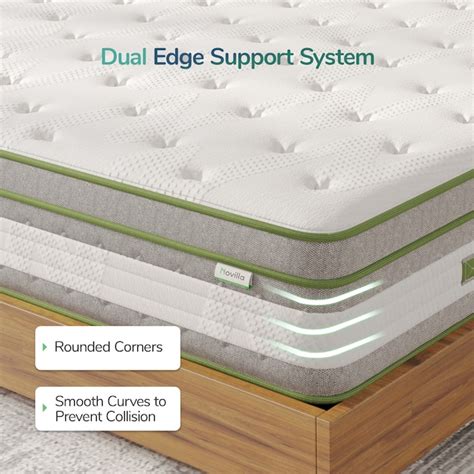 Novilla 12 In Queen Hybrid Memory Foam Coil Blend Pillow Top Mattress In A Box Lw 12 Q Nv02 At