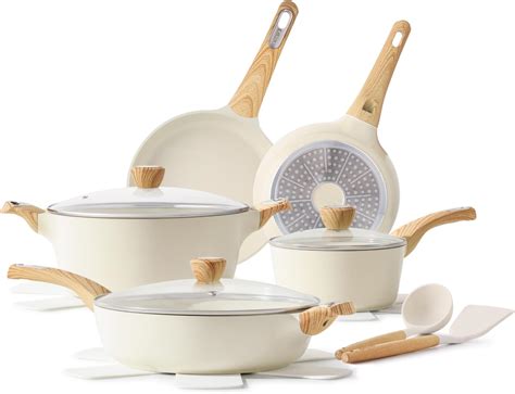 Amazon Carote Pcs Pots And Pans Set Nonstick Ceramic Cookware