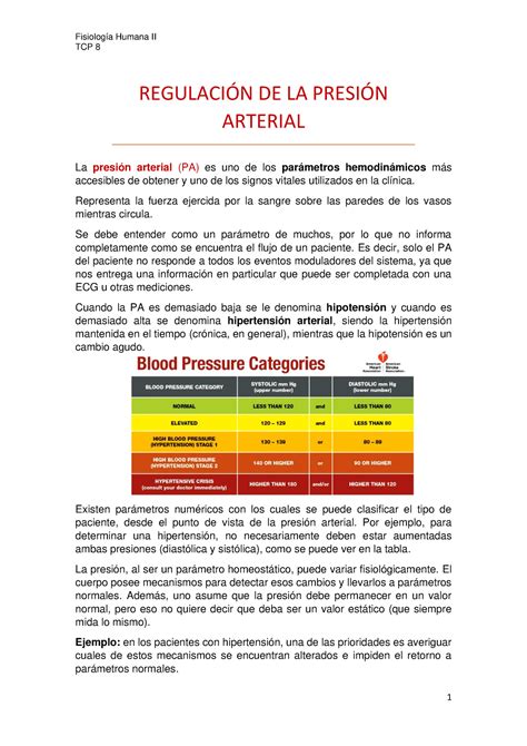 Regulación de la PA Regulacion de la presión arterial TCP 8