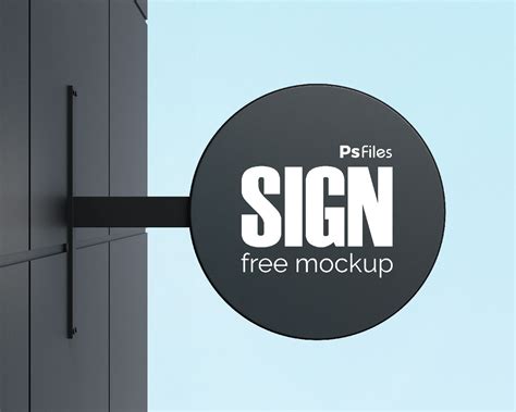 3 Free Realistic Round Wall Mounted Signage Mockup PsFiles