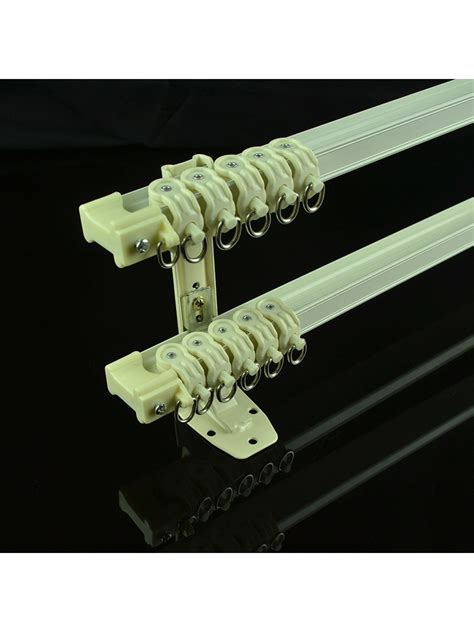 Chr Ivory Bendable Double Curtain Tracks Ceiling Wall Mount For Bay