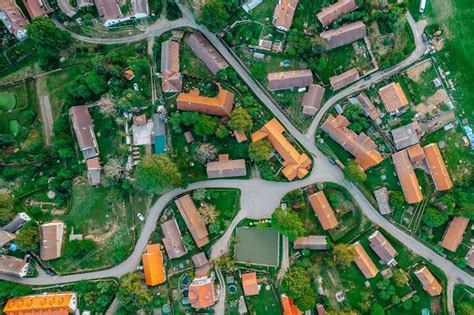 Aerial View of a Charming Village