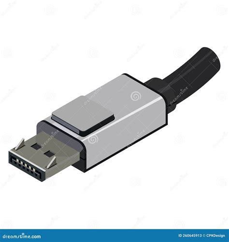 Isometric Displayport Stock Vector Illustration Of Multimedia 260645913