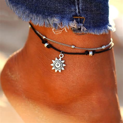 Aliexpress Buy Vintage Boho Multi Layer Beads Anklets For Women