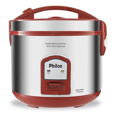 Panela Eletrica Philco Ph10 Glass Preto E Inox 220v Extra