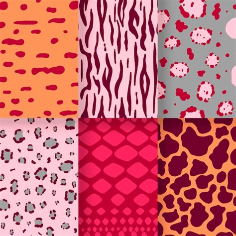 Free Vector Modern Animal Print Pattern Collection