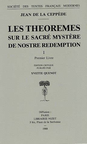 théorèmes sur le sacré mystère de nostre redemption by Jean de La