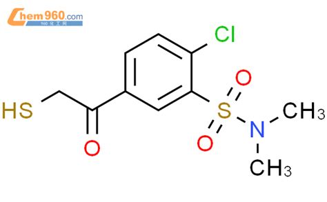 59816 51 2 BENZENESULFONAMIDE 2 CHLORO 5 MERCAPTOACETYL N N DIMETHYL