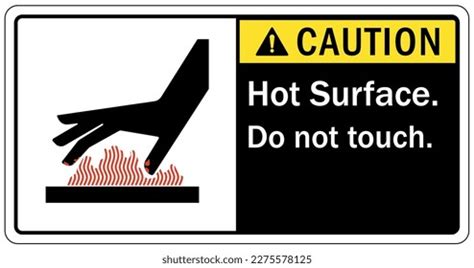 Hot Warning Sign Labels Stock Vector Royalty Free