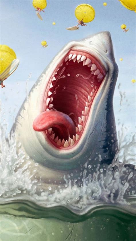 Funny Shark Yummy I Love It When It Rains Humans In The Morning