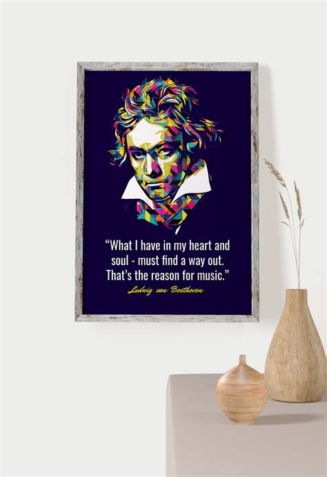 Beethoven Quotes Poster Singer Poster T Art Wall Decor Etsy