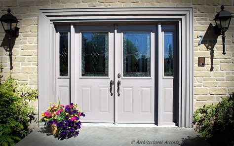 Double Steel Door Two Sidelites Entrance System Custom Colour On The