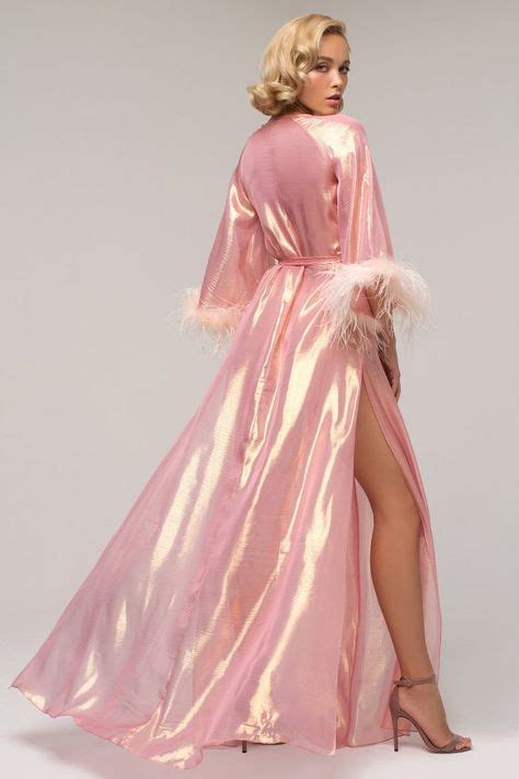 Pink Silk Nightgown With Lace Pink Silk Robe Night Gown Silk Nightgown