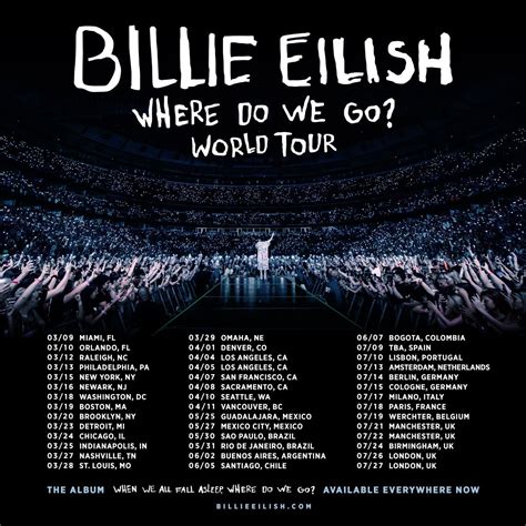 Billie Eilish Announces 2020 World Tour Dates, All Dates Cancelled Due ...