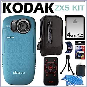 Kodak PlaySport Zx5 HD Waterproof Pocket Video Camera In Aqua