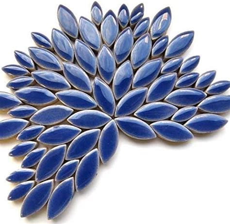 Craft Mosaic Tiles Petal Pack G Glazed Ceramic Delphinium