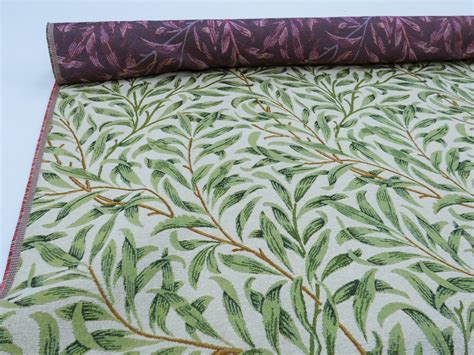 William Morris Willow Bough Sage Tapestry Fabric Ellbee Fabrics