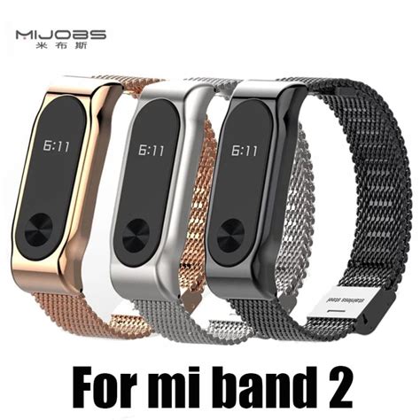 Original Mijobs Metal Strap For Xiaomi Mi Band Screwless Stainless