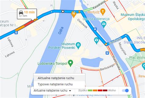 Jak włączyć natężenie ruchu w Google Maps AQUApark Szczecin