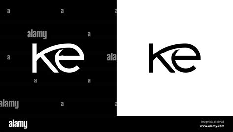 Ke Logo Ke Monogram Initial Ke Logo Letter Ke Logo Icon Vector