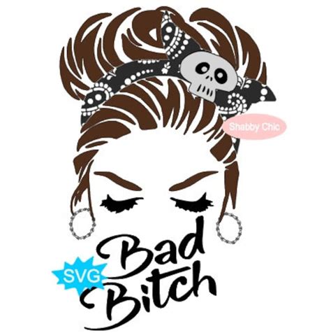 Bandana Girl Svg Messy Bun Svg Messy Bun Girl Svg Girl With Etsy