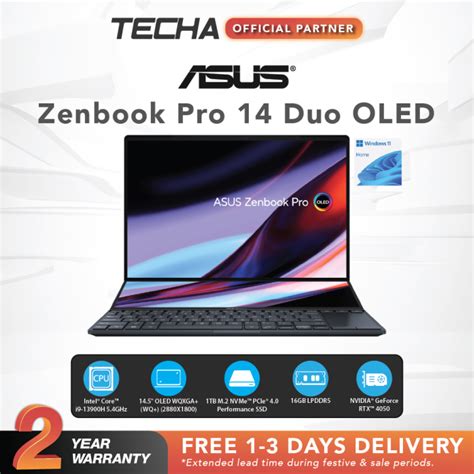 Asus Zenbook Pro 14 Duo Oled 145 I9 13900h 16gb Lpddr5 1tb