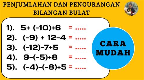 Operasi Hitung Bilangan Bulat Positif Dan Negatif Part2 KELAS 6 SD